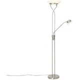 Stehleuchte Stahl Inkl. Led Und Dimmer Mit Leselampe - Empoli