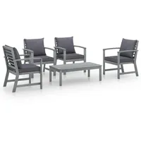 vidaXL Garten-Lounge-Set 5-tlg. grau 3057785