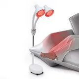 Bazargame Infrarotlampe Doppelkopf Infrarot Lampe Ständer Wärmelampe 360°-Drehung Rotlichtlampe Infrarot-Wärmelampe Für Behandlung Muskelentspannung Salon Massage