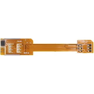 SIM Karten Extender, Dual SIM Karten Adapter Konverter, Stecker zu Buchse SIM Karten Verlängerungsadapter, Flexibles Flaches FPC Kabel für Alle Handy Adapter mit SIM Kartensteckplatz