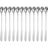 Intirilife 12er Set Edelstahl Löffel - Länge 18.9 cm - Metall , Besteck,