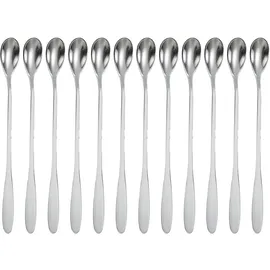 Intirilife 12er Set Edelstahl Löffel - Länge 18.9 cm - Metall , Besteck,