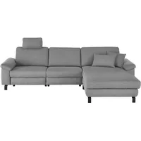 Candy 3C Candy Ecksofa »Mainau L-Form«, Relaxfunktion im 1,5-Sitzer, motorische Schlaffunktion in Longchair grau