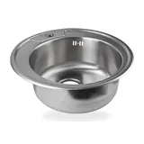 stabilo-sanitär Ronda 3 rund links Einbauspüle edelstahl Handbetätigung 490 x 490 mm