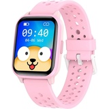 Kinder smartwatch, IP68 wasserdichte sportuhr Kinder mit 19+ Sportmodi, Schrittzähler, Herzfrequenz, Schlafmonitor, tolles Geschenk für Jungen M... - Rosa