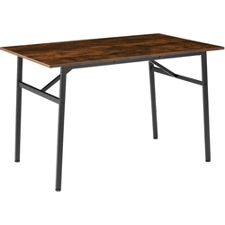 TECTAKE Esstisch Swansea 120x75x76cmIndustrial Holz dunkel, rustikal