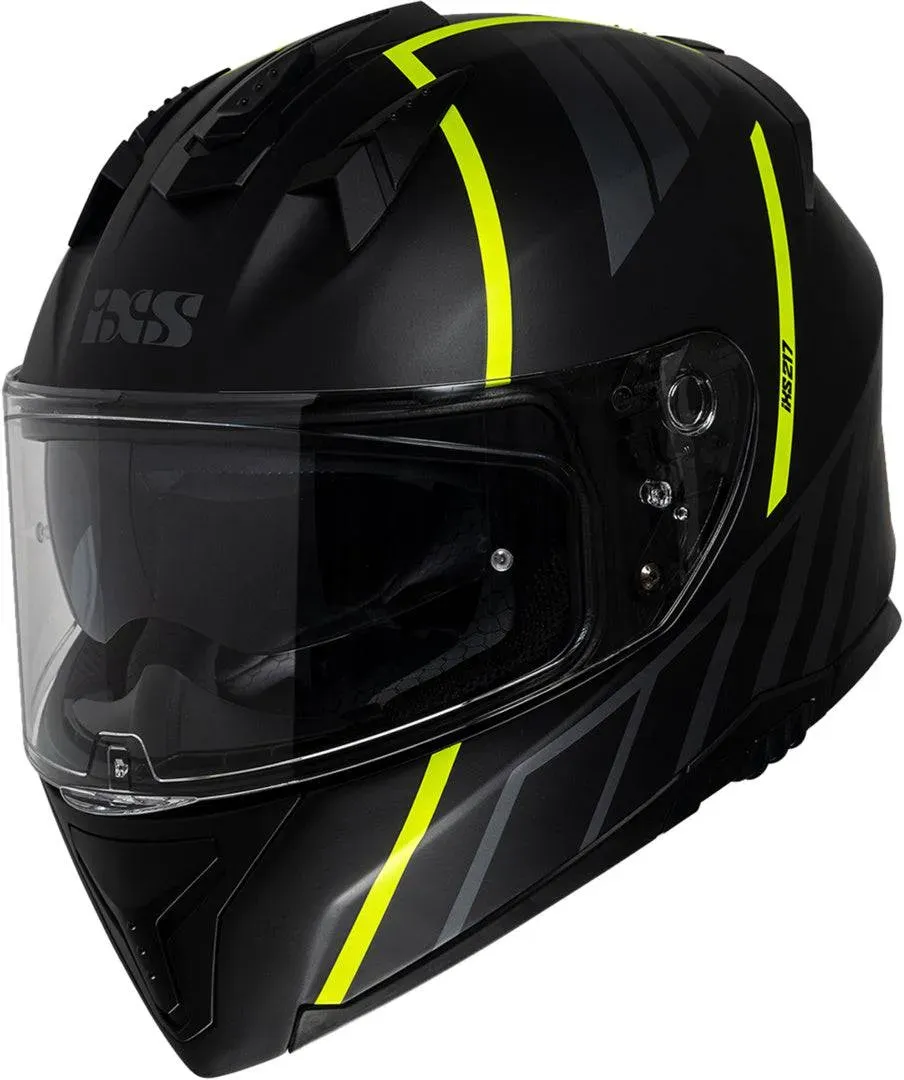 iXS Integralhelm iXS217 2.0 matt schwarz-gelb fluo - XS