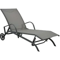 vidaXL Rollliege 200 x 58 x 32 cm Grau
