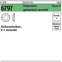 Industrial Quality Supplies DIN 6797 Zahnscheiben Federstahl V 13