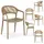 Idimex Gartenstuhl Narciso 56 x 54 x 81 cm champagner 6 St.