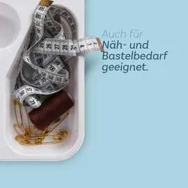 Pro Home Besteckkasten ausziehbar 33,5 x 26 bis 46 x 4,5 cm Kunststoff Weiß