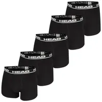 Head Boxershorts, (5er-Pack), mit elastischem Logobund, schwarz