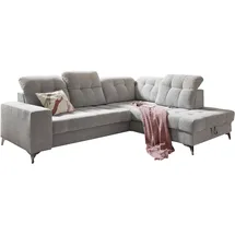 ed-lifestyle Eckcouch mit Bettkasten 2-Sitzer Grau