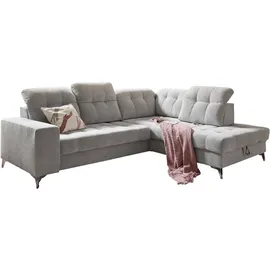 ed-lifestyle Eckcouch mit Bettkasten 2-Sitzer Grau
