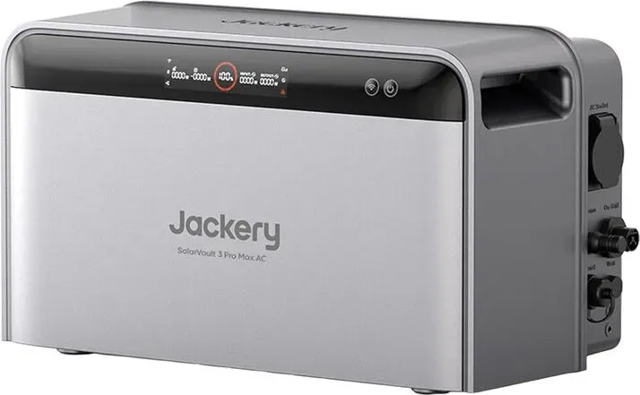 Jackery SolarVault 3 Pro Max AC-Solar-Speicher, AC-kopplend, 2500 W, 2,52–15,12 kWh erweiterbar, für bestehende PV-Anlagen und Mikro-Wechselrichter, speichert Überschussstrom, Plug & Play