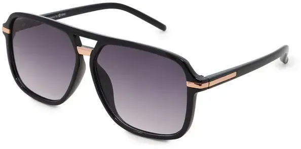 Basley Sun Sonnenbrille Kunststoff Schwarz/Gold Applikation