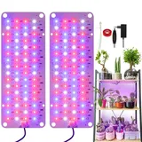 Rosnek Pflanzenlampe LED Vollspektrum, Pflanzenlicht mit 256 LEDs, Pflanzenleuchte Wachsen licht für Zimmerpflanzen Grow Light mit 3/9/12H Zeitschaltuhr