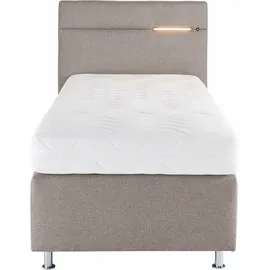Westfalia Schlafkomfort Boxspringbett, wahlweise mit LED-Beleuchtung, beige