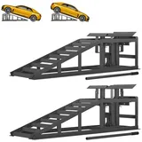 Gotagee Laderampe 2 Stück Auto-Laderampe, höhenverstellbar, Auffahrrampe, Wagenheber (2-St., Verladerampen-Set Hebebühne mit einer Tragfähigkeit bis 2000 kg), Geeignet für alle Arten von Autos, LKWs, Fahrzeugen, Anhängern usw.