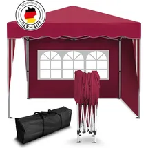 Kronenburg Handel Kronenburg Faltpavillon 3 x 3 m inkl. 2 Seitenteile Rot