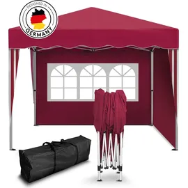 Kronenburg Handel Kronenburg Faltpavillon 3 x 3 m inkl. 2 Seitenteile Rot
