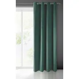 Eurofirany PIERRE Samt Vorhang mit Ösen -1 Stk. Velvet Einfarbig Gardine 200g/m2, Samtvorhang für Wohnzimmer Schlafzimmer, 140x250 cm, Dunkeltürkis