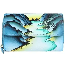 Greenland Nature Art+Craft Geldbörse RFID Leder 15 cm  blau