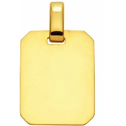 Ketten-Anhänger ADELIA ́S "Damen Goldschmuck 333 Gold Gravurplatte Anhänger", gold, Schmuckanhänger, Damen, Gelbgold 333, 333 Gold Goldschmuck für Damen