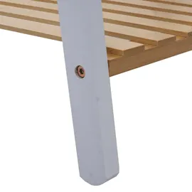 Mendler Garderobenständer HWC-Q32 Natur/Weiß