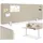 Tectake Schreibtisch Trennwand 130 x 40 x 2,2 cm