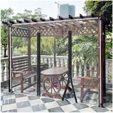 wasserdichte Planen Seitenwände, Durchsichtige Planen Vorhänge, Transparente Wetterfeste Abdeckplane Für Außen Pavillon Pergola Terrasse, 0,3mm Trennwand Regen Vorhänge,WxH-2.3x2.2m/7.5 * 7.2ft