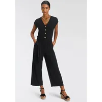 TAMARIS Culotte-Overall, mit Knopfleiste, schwarz