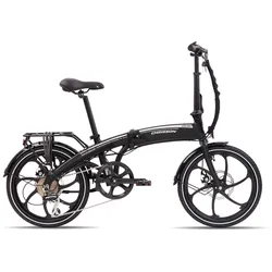 Chrisson EFolder E Bike Klapprad Damen Herren 150 - 195 cm Pedelec 20 Zoll 8 Gänge Elektrofahrrad 250 W schwarz