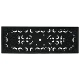 Relaxdays Stufenmatte Gummi, rechteckig, Treppenauflage innen & außen, 75 x 25 cm, Ornamente, Anti-Rutsch-Matte, schwarz