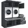 laundreezy Mehrzweckschrank-Set 186 x 200 x 68 cm Grau