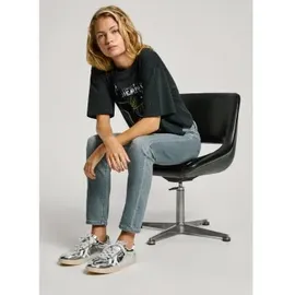 Pepe Jeans für Damen. PLS00036 Schuhe Ball Mirror silber (39), Wohnung, Schnürsenkel, Lässig