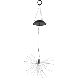 LED-Solar-"Firework Solar" hängend, schwarz, 90 warmwhite LED
