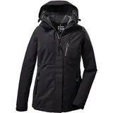 KILLTEC Damen Funktionsjacke mit abzippbarer Kapuze KOW 140 WMN Jckt wasserdicht, Winddicht, atmungsaktiv 00200-schwarz 36