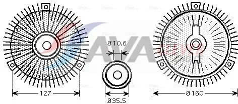 AVA QUALITY COOLING Kupplung, Kühlerlüfter msc412 für Mercedes