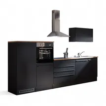 yourkitchen Küchenzeile Jazz 320 cm schwarz