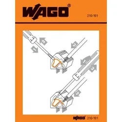 Wago 210-191 Handhabungsaufkleber, für Leiterplattenklemmen, Serie 236 210191 - 100 Stück