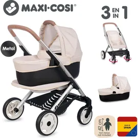 Smoby Maxi-Cosi Puppenwagen 3-in-1 Herzen Beige