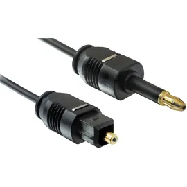DeLock 82876 Toslink Audio Anschlusskabel [1x Toslink-Stecker (ODT) - 1x Toslink-Stecker (ODT)] 2m Schwarz