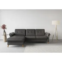 sit&more Ecksofa SIT & MORE "Göteborg", grau (anthrazit), B:268cm H:90cm T:176cm, Sofas, Ecksofa, Sitztiefenverstellung und Federkern, wahlweise mit Bettfunktion