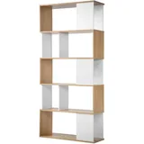 CaliCosy Bücherregal 29,5 x 34 x 173,5 cm Weiß