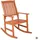 deluke Outdoor-Schaukelstuhl CEDRIC Natur Eukalyptus Gartenstuhl Relaxsessel Garten Balkon Outdoor