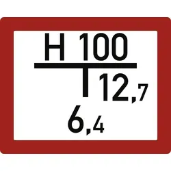 Hinweisschild auf einen Unterflurhydranten (A) inkl. Beschriftung,Alu,250x200 mm