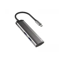 NATEC Fowler Slim USB-C Multiport Adapter 4 in 1 - Schwarz,