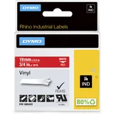 Dymo Label Band IND 1805422 weiß auf rot 19mm x 5,5m Vinyl