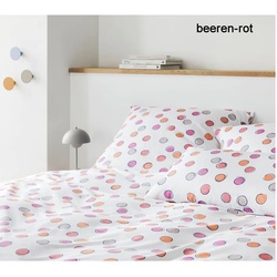 Elegante Bettwäsche Float - 155x220 cm + 40x80 cm	beeren-rot